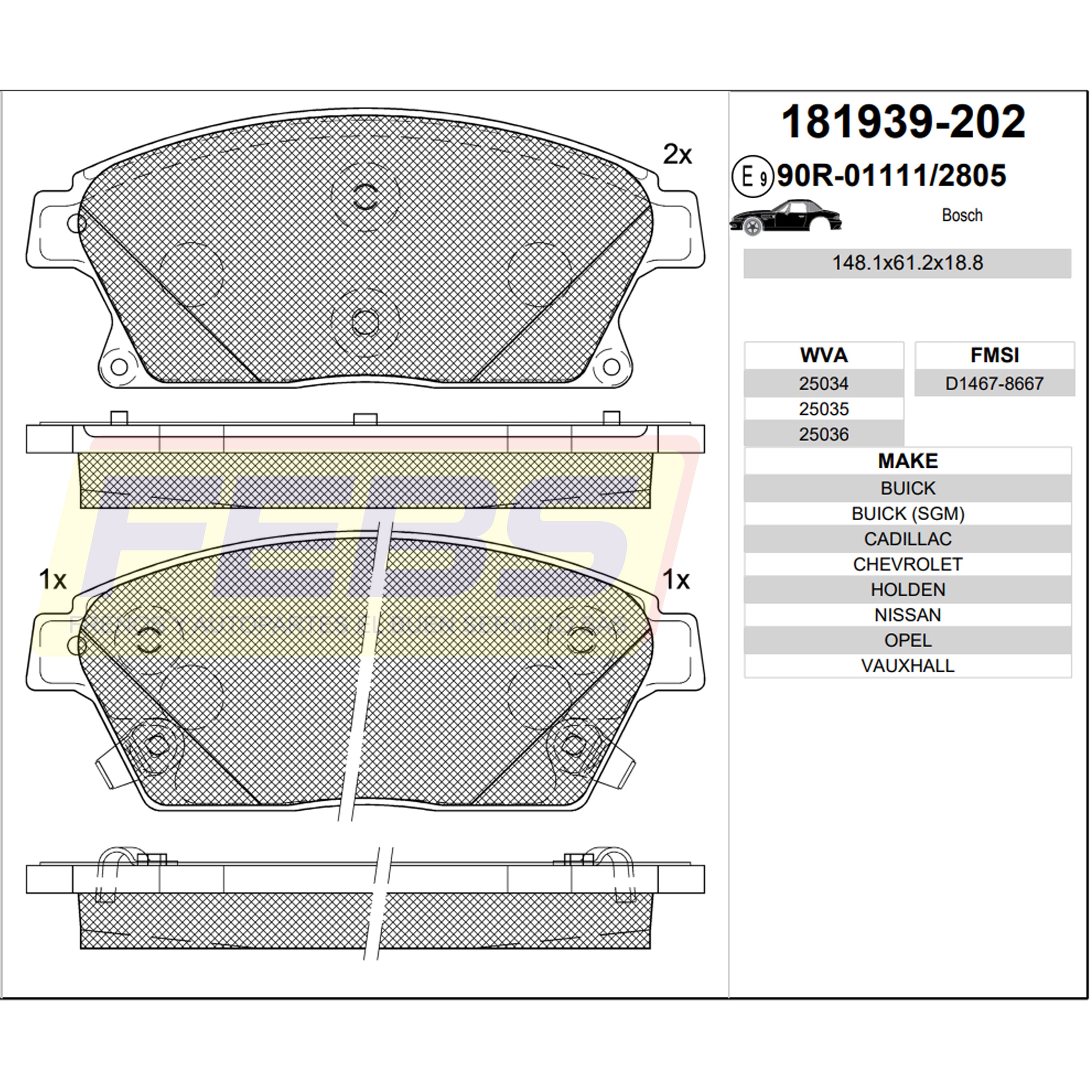 Pastillas de Frenos Chevrolet Orlando 2012-2013