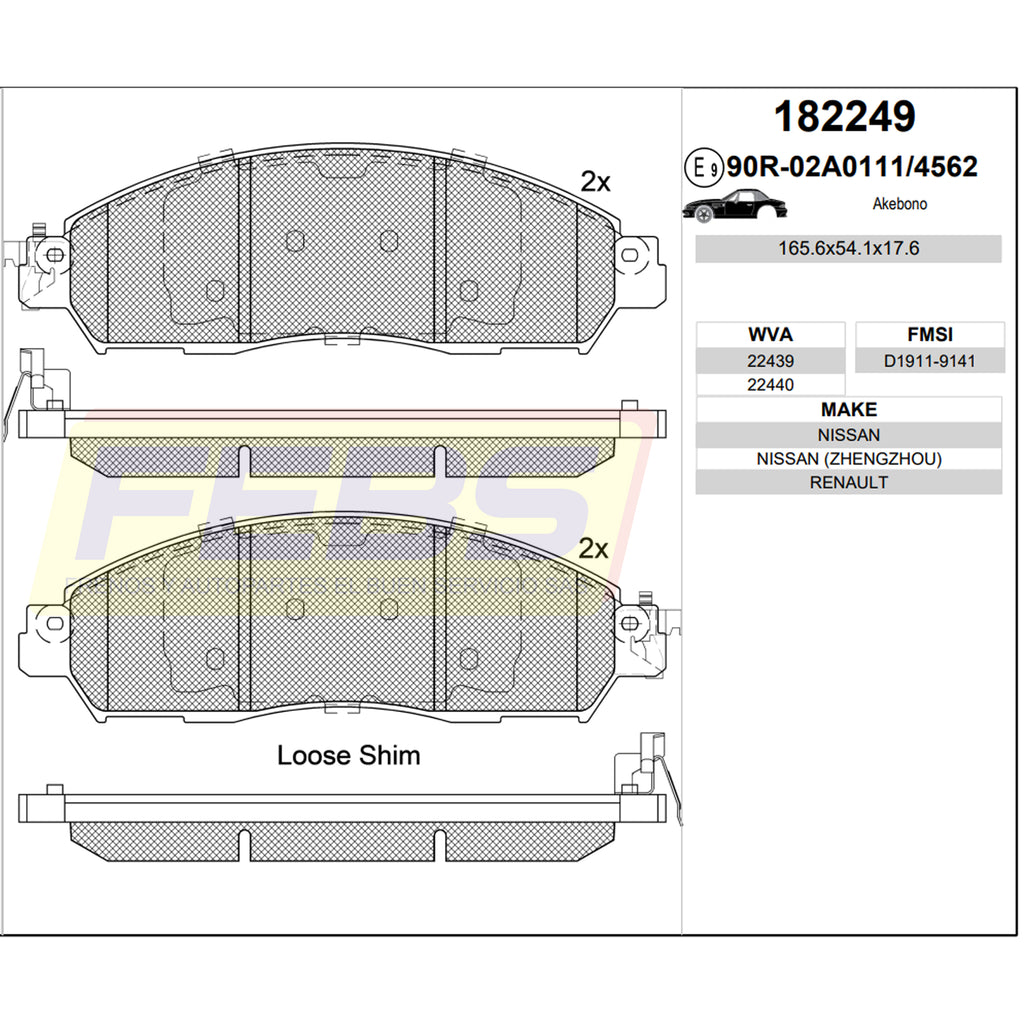 Pastillas de Frenos Nissan  Frontier 2015-2017